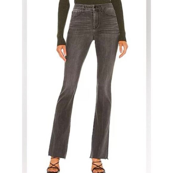 L’Agence Ruth high rise wide leg flare black wash jeans 27 - Picture 1 of 11